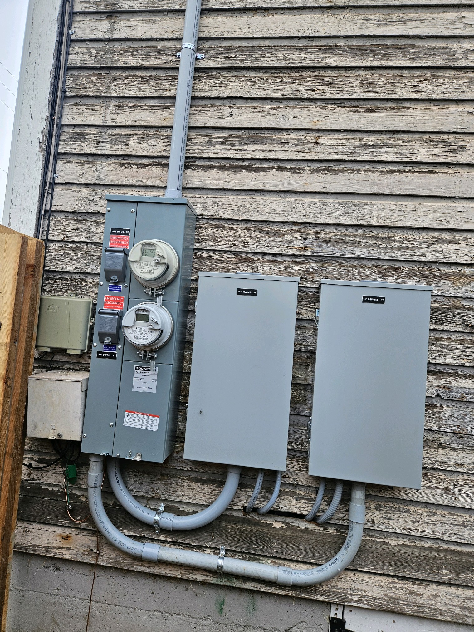 Electrician working on a panel